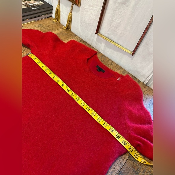 RUDSAK – Red Wool & Mohair Sweater with Leather Details – Size P/ - Picture 12 of 13